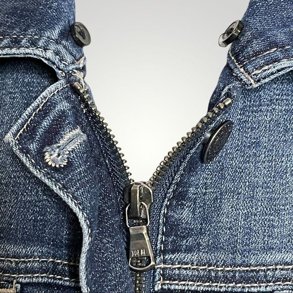 Chico’s Quilted Denim Jacket - Picture 6 of 8